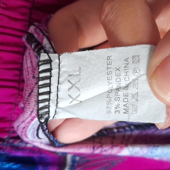 PINK BLUE & PURPLE FLAMINGO MAXI SUMMER DRESS XL - Picture 2 of 9